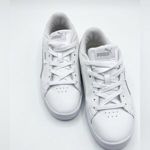 Puma All-White Low-Top Sneakers
